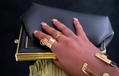 IJ Signature collection, Gold ring and hand cuff