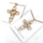 Large Crystal Cross, evil eye cross