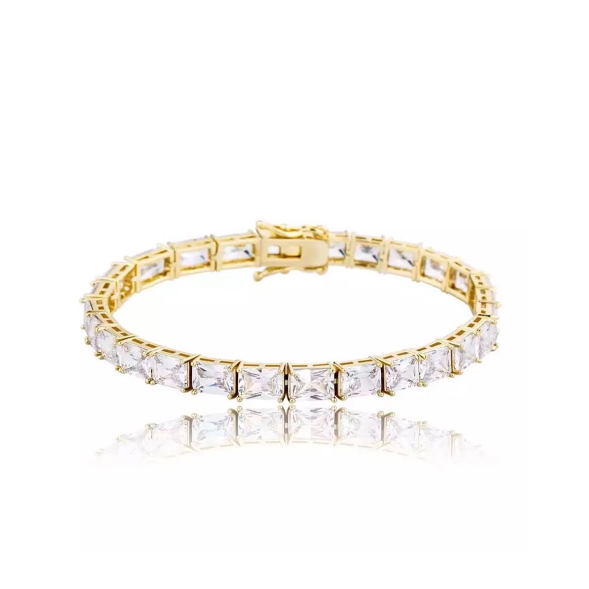 Isolene Jewellers Rectangle tennis bracelet, tennis bracelet, men's bracelets, women's bracelets, Tennis bracelet