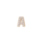 Gold initial A charm pendant