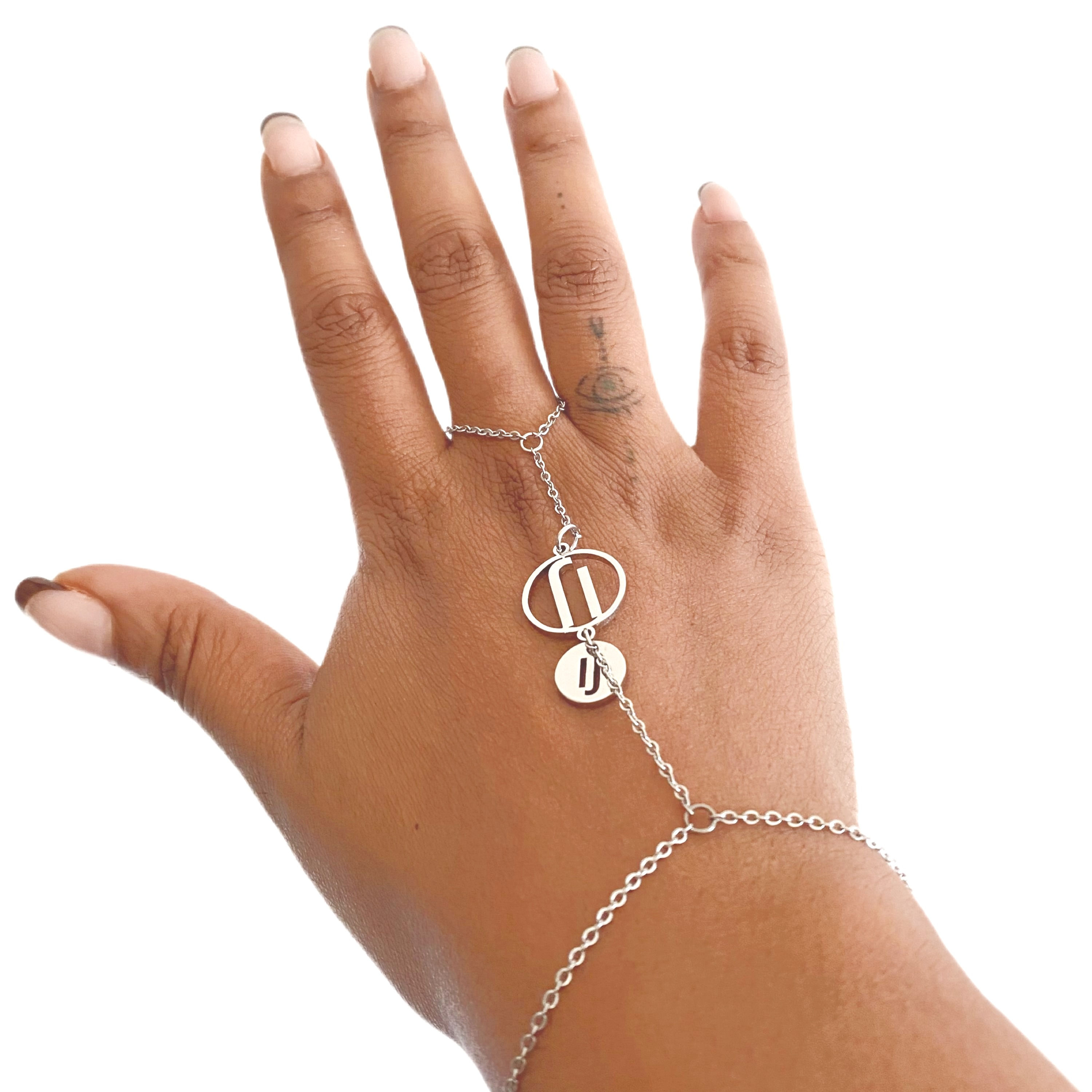 Silver IJ Hand Chain, stainless steel hand chain, hand chain, gold hand chain, IJ Signature collection
