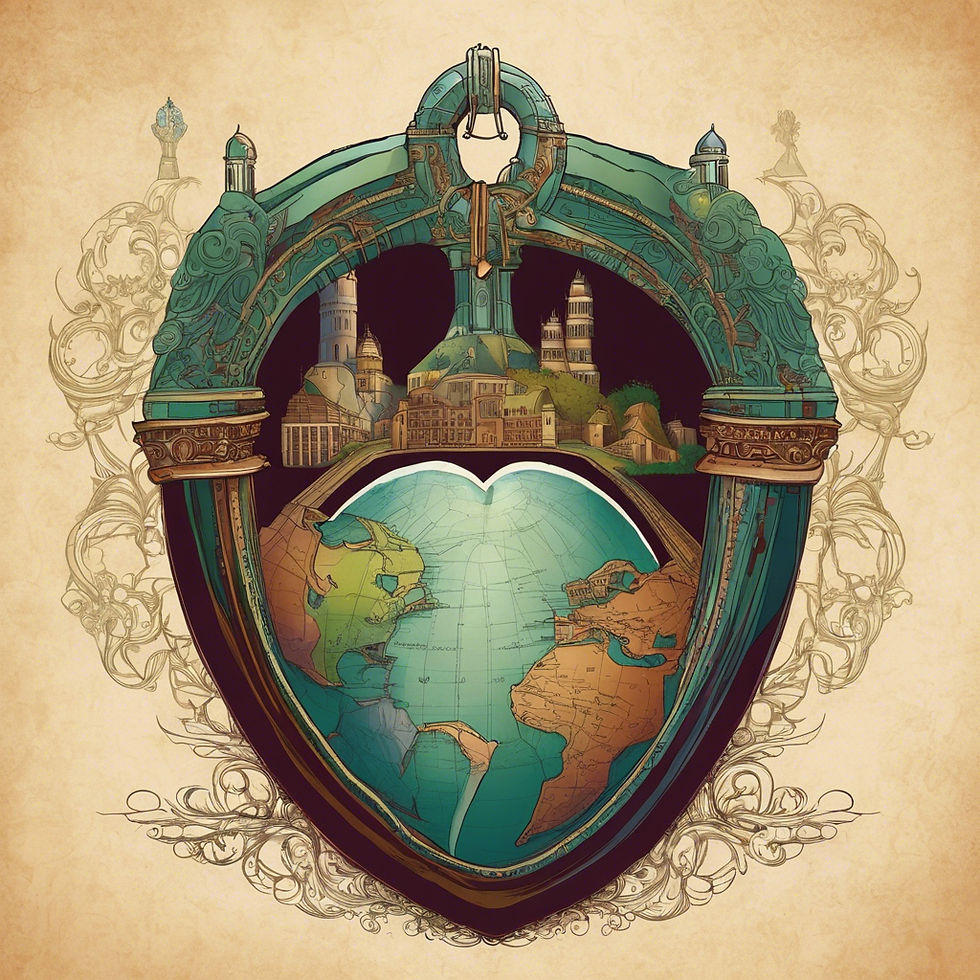 A world (earth) in form of a lock