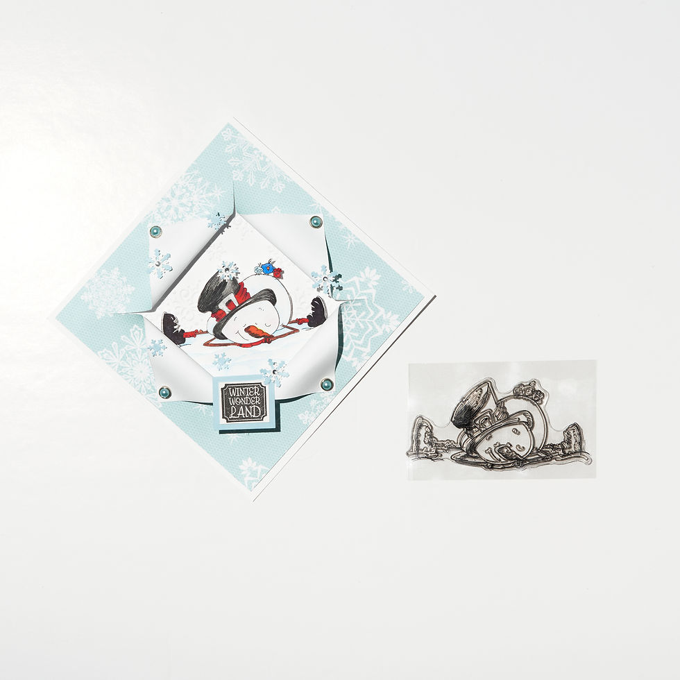 Cartoon Snowman Stamp