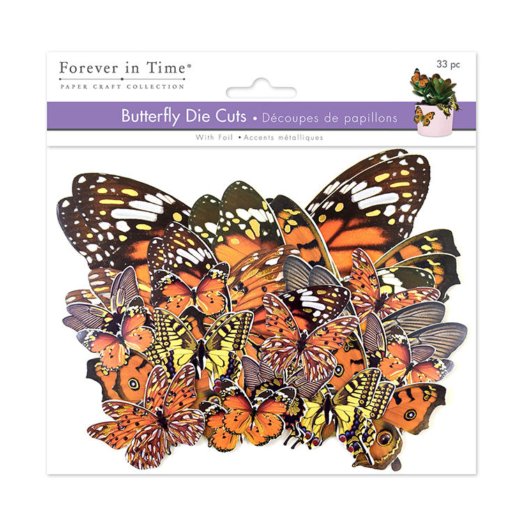 Butterfly Die Cuts - Orange (33pcs)