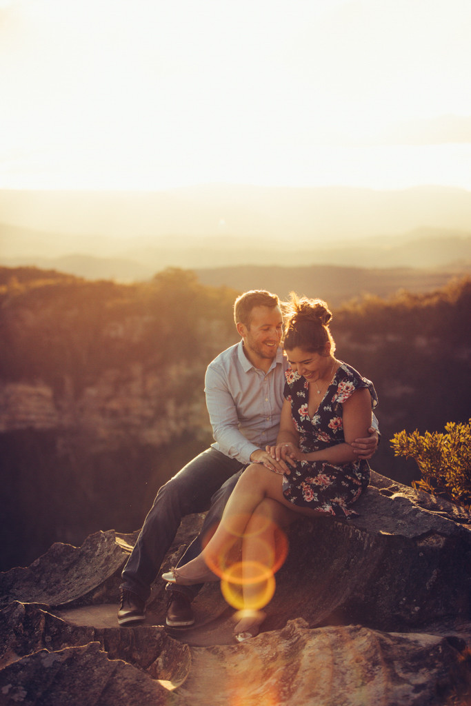 Shantel and Josh sharing an intimate moment at the engagement photography session photograped by de lumière photography