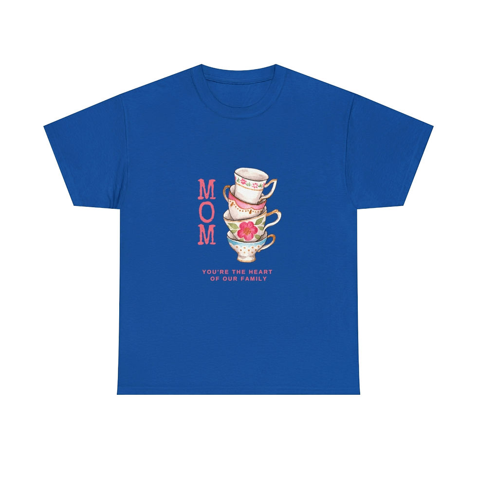 Thumbnail: Mother's Day. Heart of the Family Unisex Heavy 100% Cotton Tee