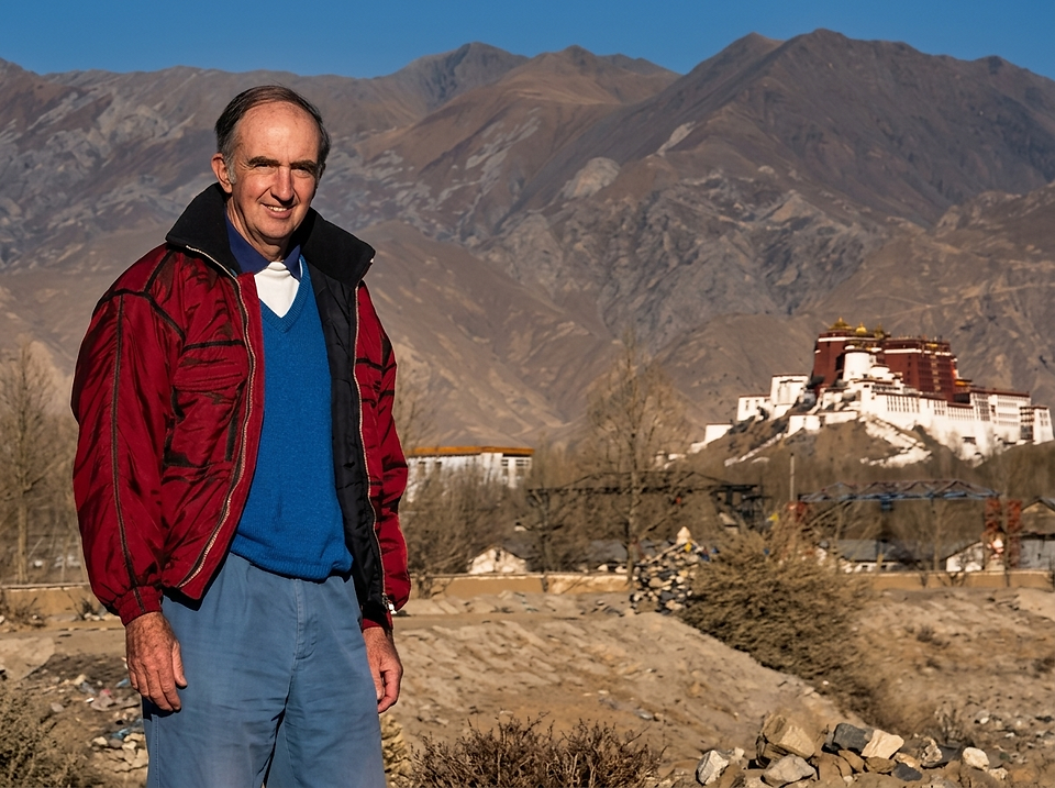 Colonel Jim Reed, USAFA Class of 1959, at the Potala Palace in Lhasa, Tibet