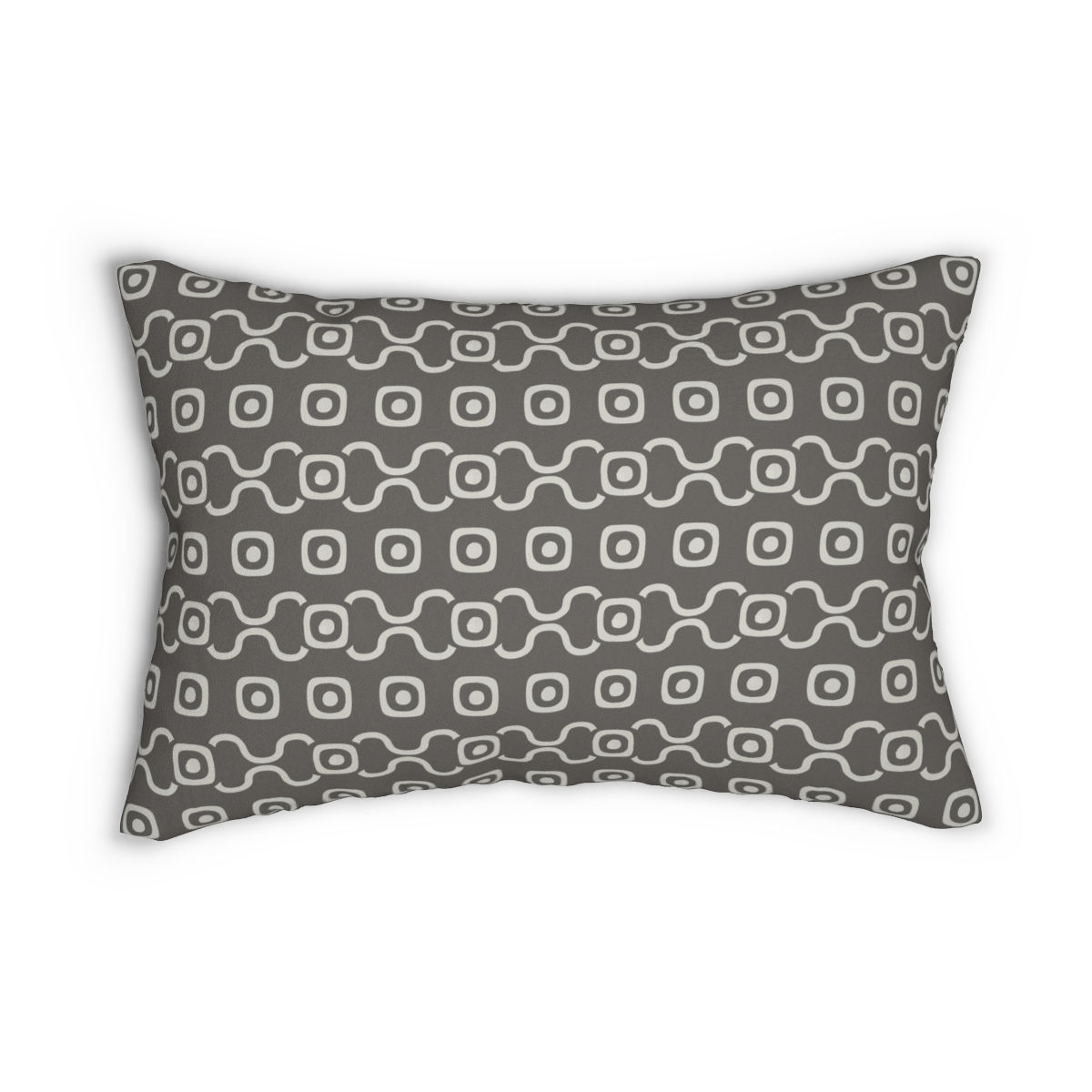Cleo Modern Neutral Geometric Spun Polyester Lumbar Pillow