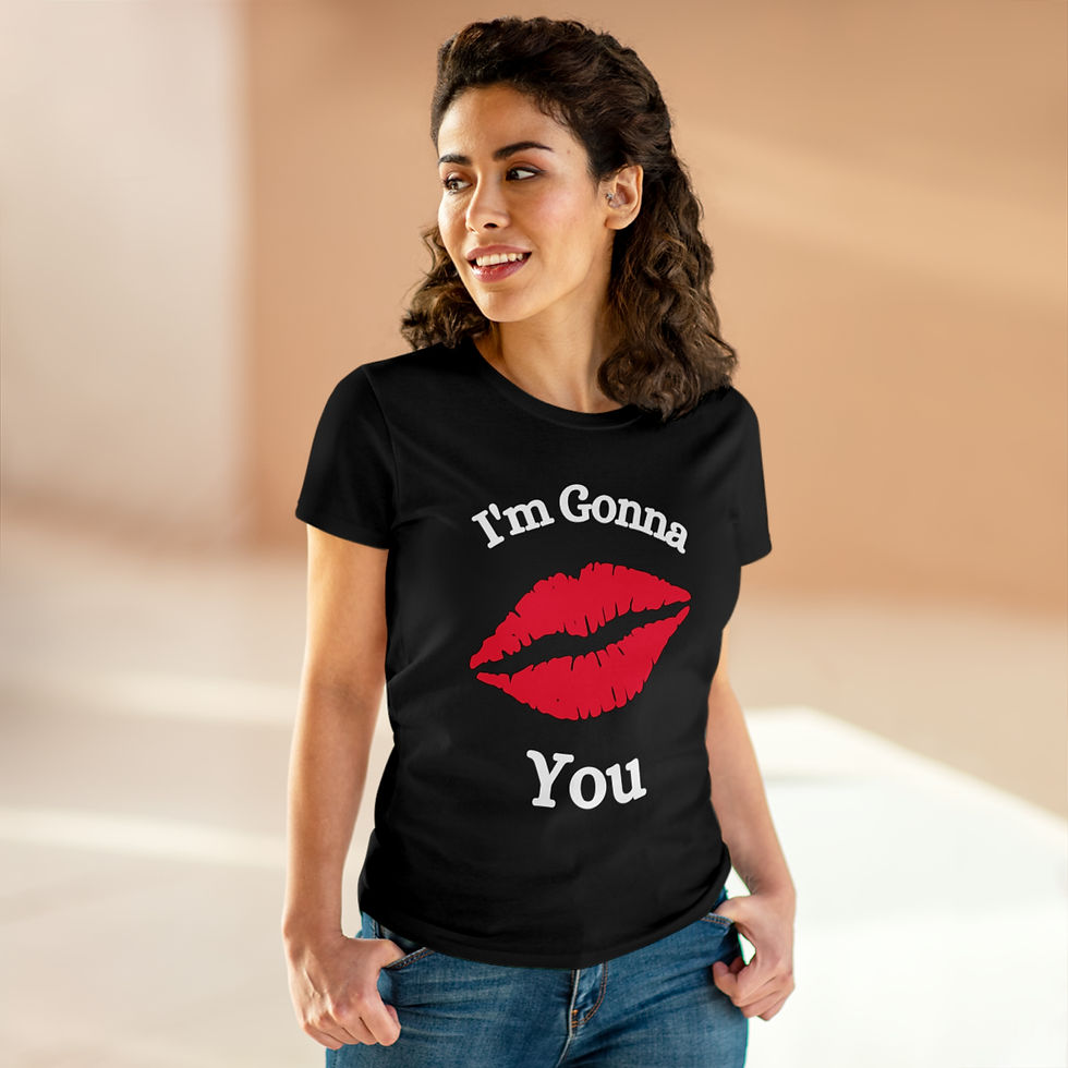 Thumbnail: Kiss Day. I'm Gonna Smooch You.  Women's Midweight Cotton Tee
