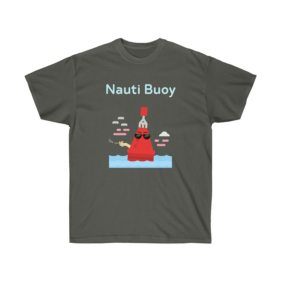 Thumbnail: Nautical. Nauti Buoy 2 - w/cigarette.  Unisex Ultra Cotton Tee