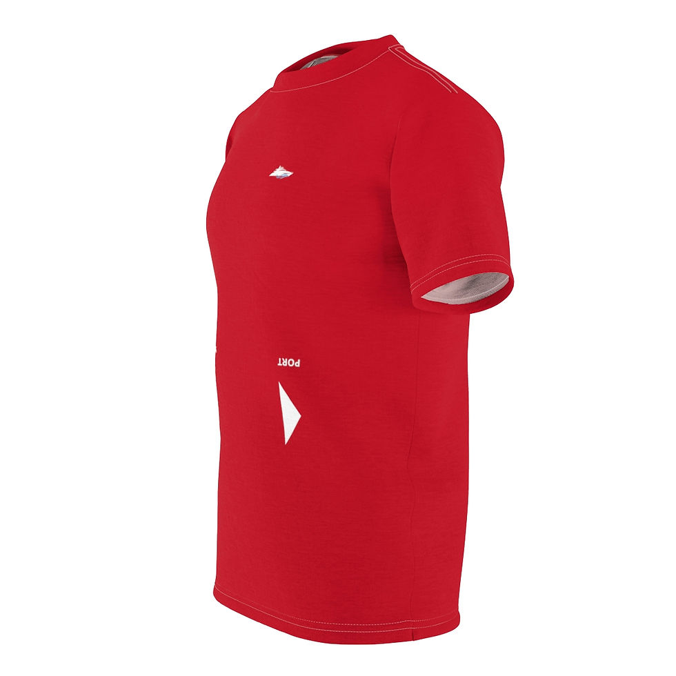 Thumbnail: Port / Starboard / w/Arrows on Front - Upside down - Unisex AOP Cut & Sew Tee