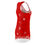 Thumbnail: "Snow Drift" White on Red - Women's Cut & Sew Racerback Dress