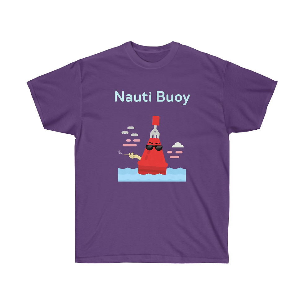 Thumbnail: Nautical. Nauti Buoy 2 - w/cigarette.  Unisex Ultra Cotton Tee