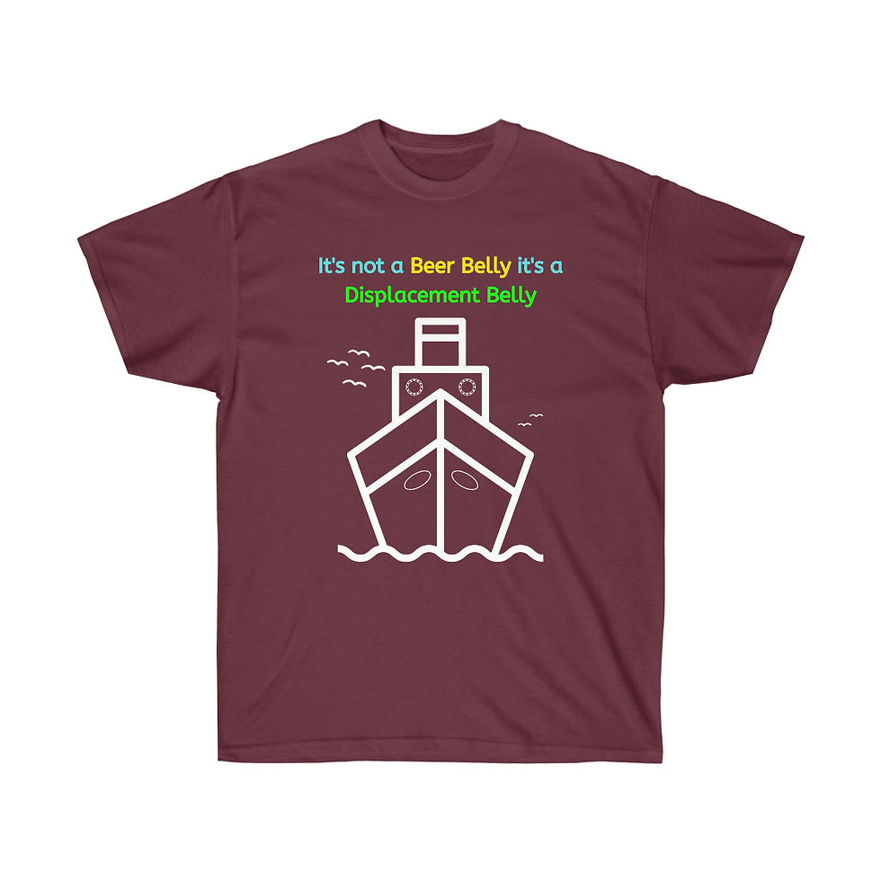 Thumbnail: Nauti Line. It's a Displacement Belly.  Unisex Ultra Cotton Tee