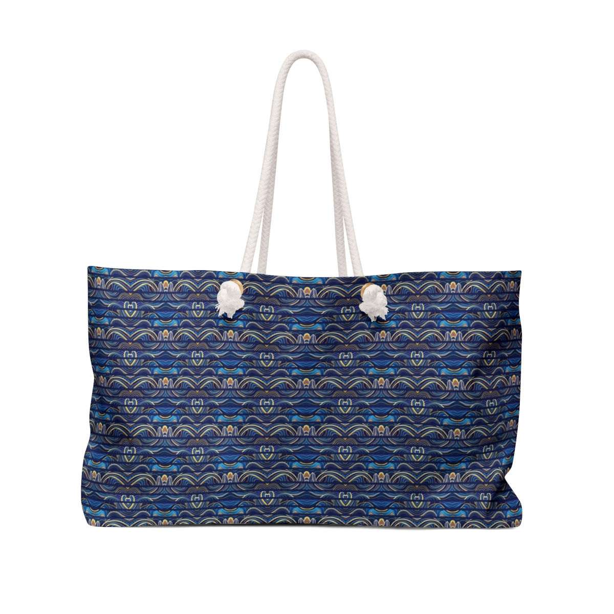 Midnight Swim Navy Geometric Weekender Bag