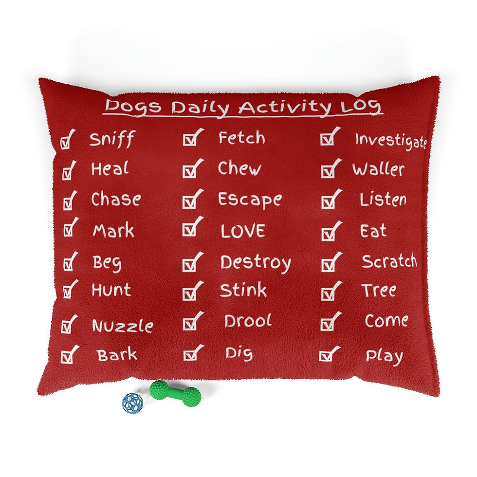 Thumbnail: "Daily Activity Dog Bed."  Red.  Pet Bed