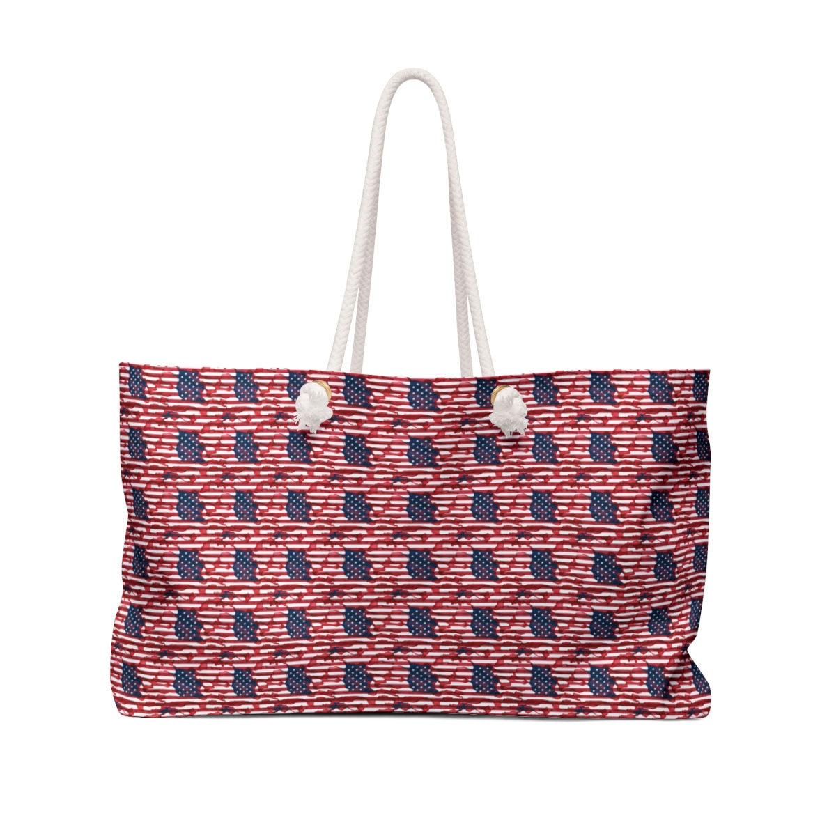 Stars and Stripes Patterned Weekender Bag