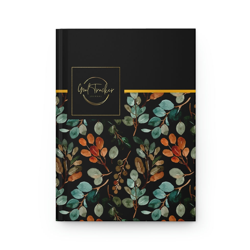 Neutral + Black Arborist Goal Tracker Personal Hardcover Journal Matte