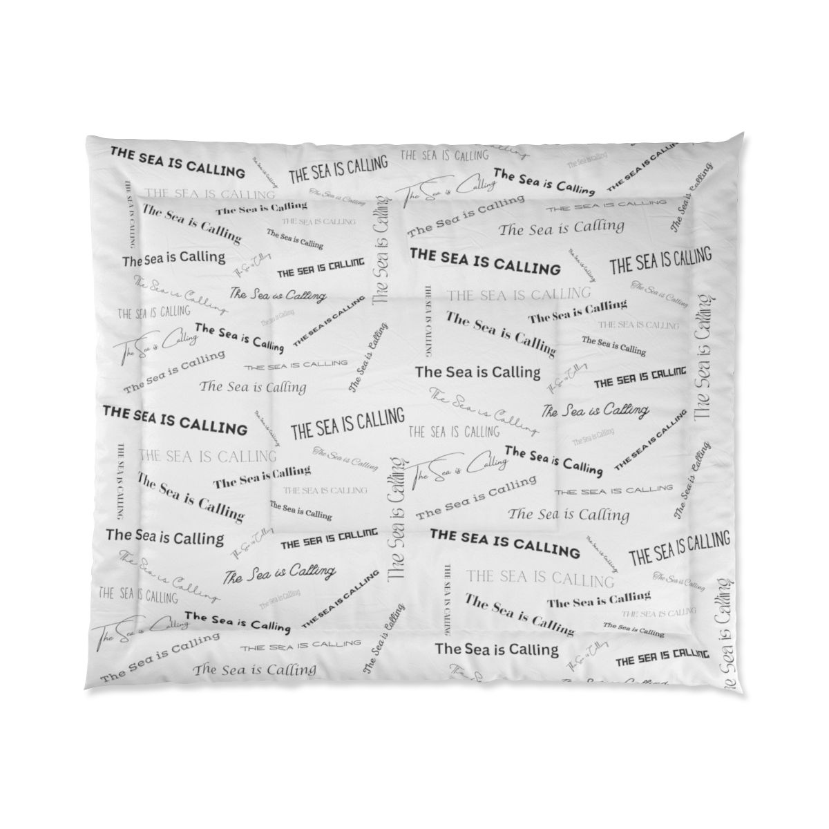 The Sea is Calling Black on White - King. Comforter