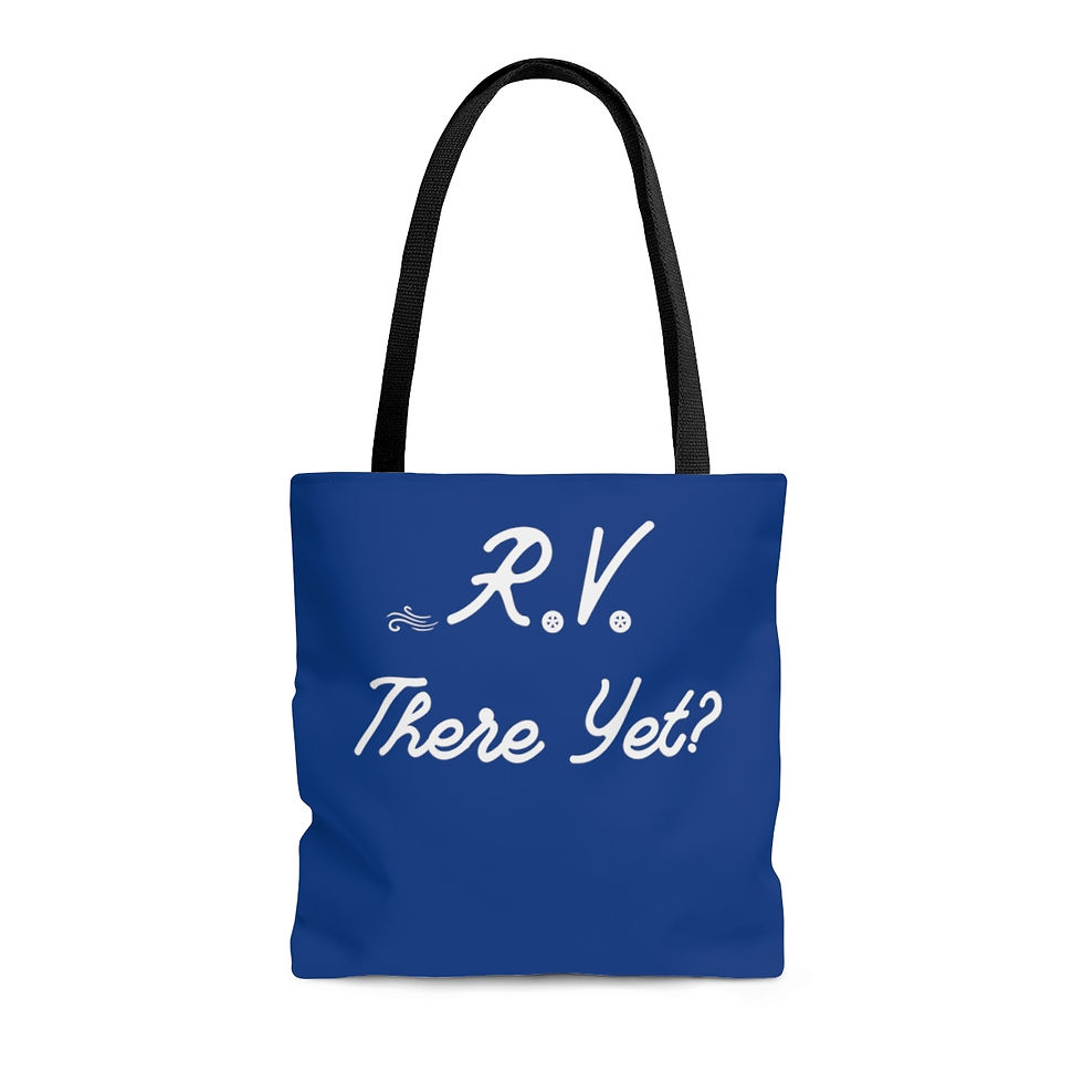 Thumbnail: RV There Yet?  Tote Bag (AOP) - Blue