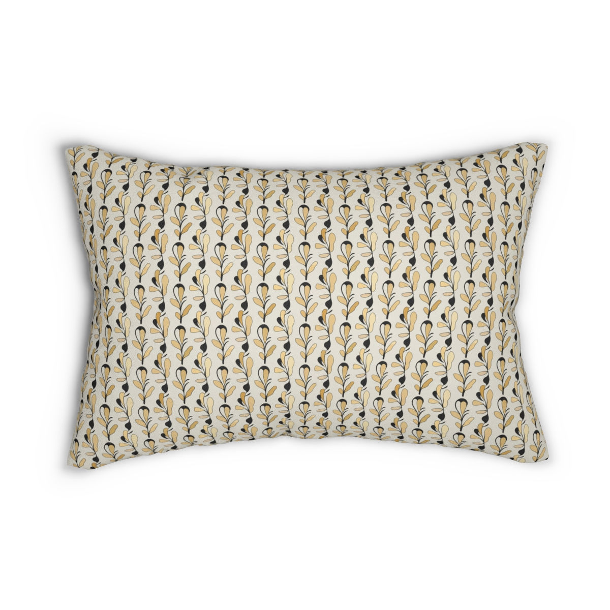 Modern Blooms Neutral Spun Polyester Lumbar Pillow
