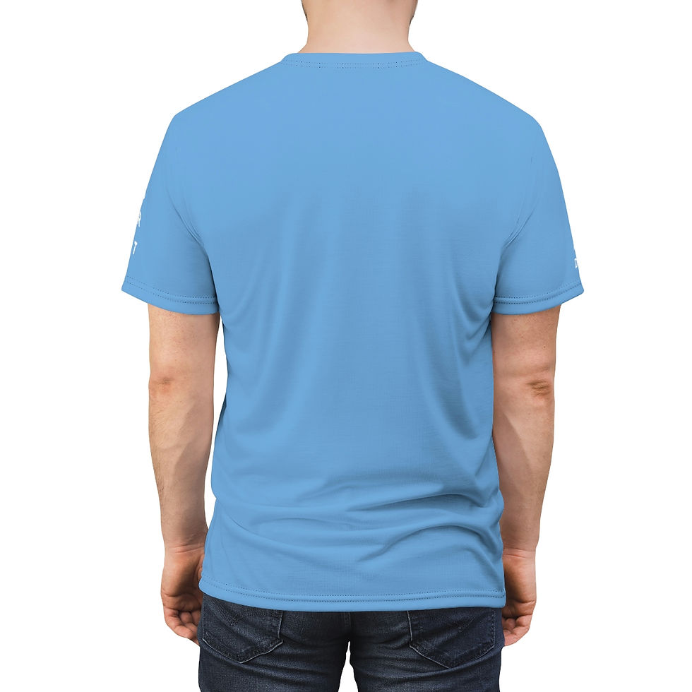 Thumbnail: Port / Starboard on Sleeve - Vertical - Nautical - Unisex AOP Cut & Sew Tee