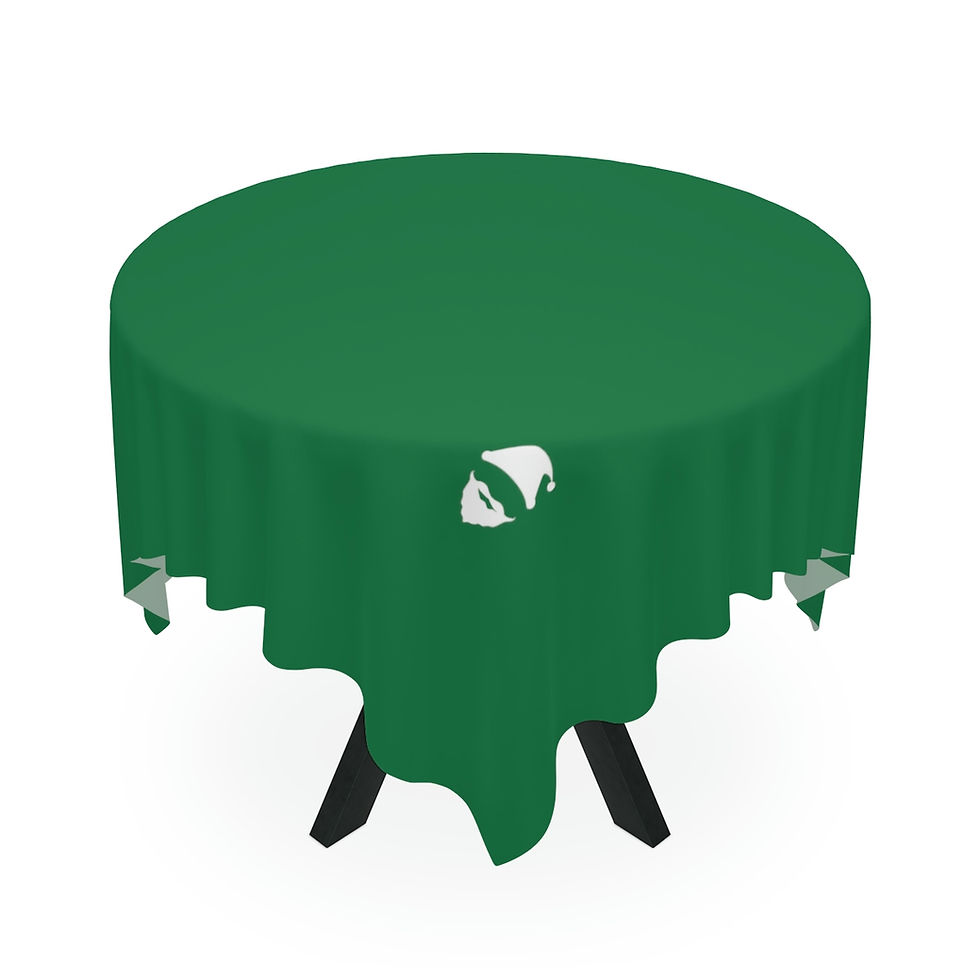 Thumbnail: Cool Santa Tablecloth - Green