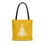 Thumbnail: Christmas. White Christmas Tree. Gold AOP Tote Bag
