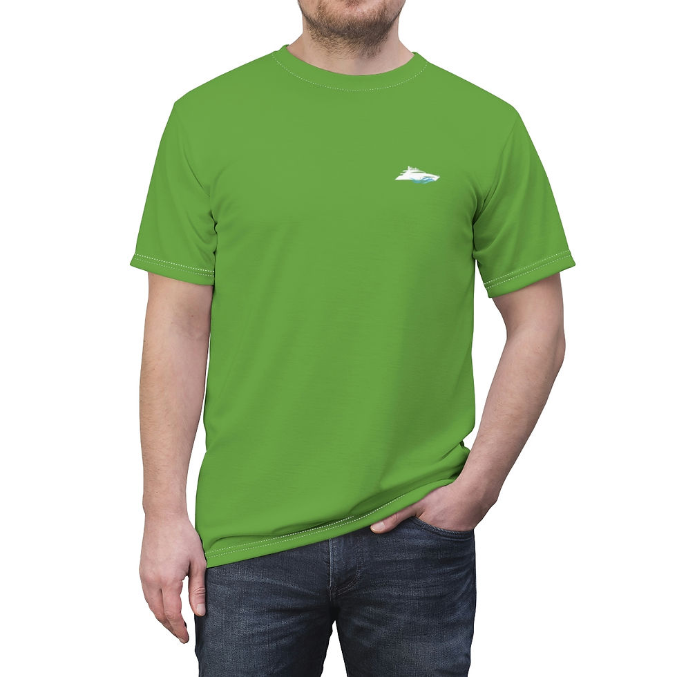 Thumbnail: Port / Starboard on Sleeve - Vertical - Nautical - Unisex AOP Cut & Sew Tee