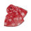 Thumbnail: Christmas. White Snowflakes on Dark Red. Poly Scarf