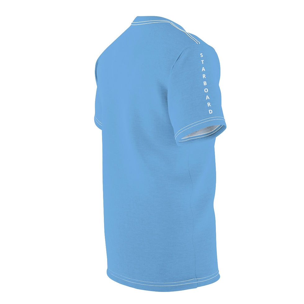 Thumbnail: Port / Starboard on Sleeve - Vertical - Nautical - Unisex AOP Cut & Sew Tee