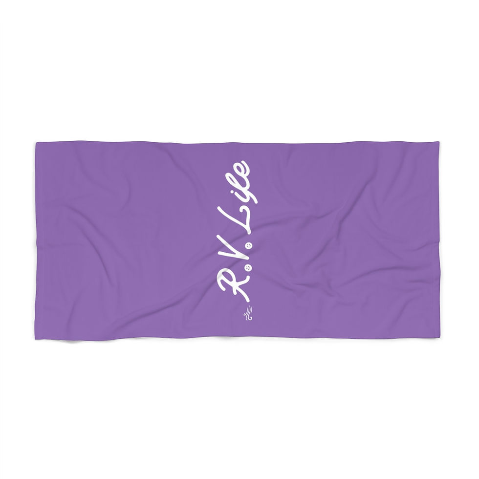 Thumbnail: RV Life. Beach Towel - Light Purple