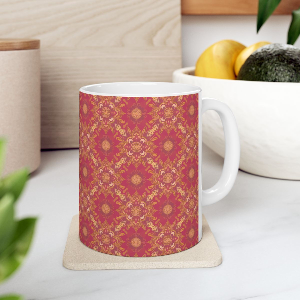 Thai Red Ceramic Mug, (11oz, 15oz)