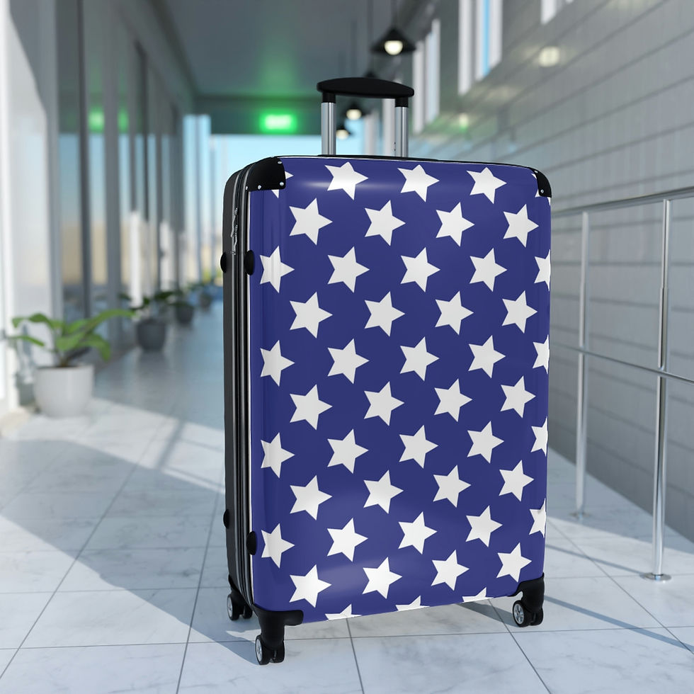 Thumbnail: White Stars on Blue Field - Suitcases