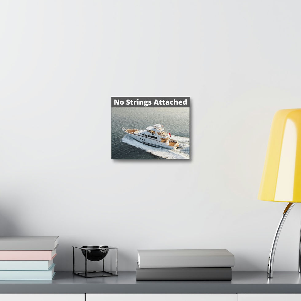 Thumbnail: No Strings Attached - Yacht - Nautical - Satin Canvas, Stretched