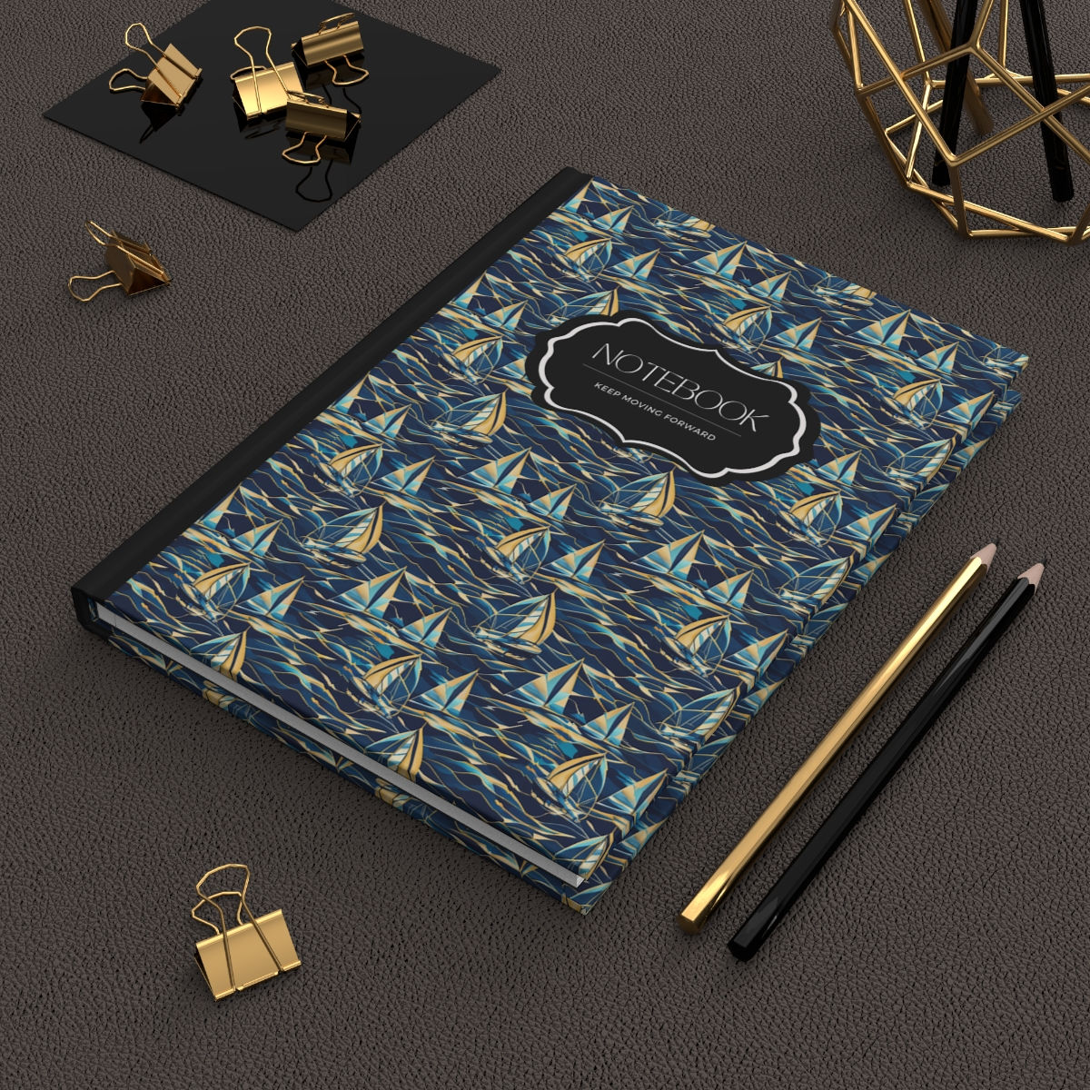 Nautical Free Sailing Pattern Hardcover Journal Matte