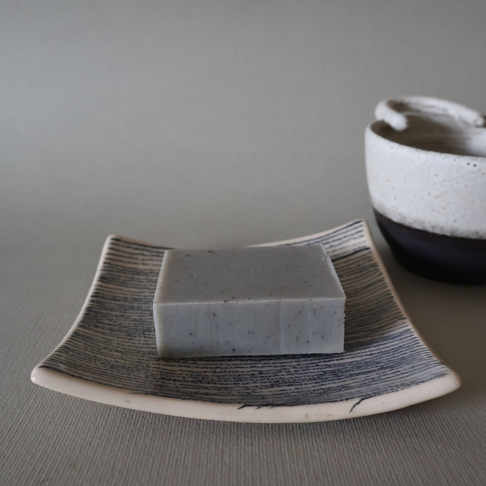 Thumbnail: Striped square saucer