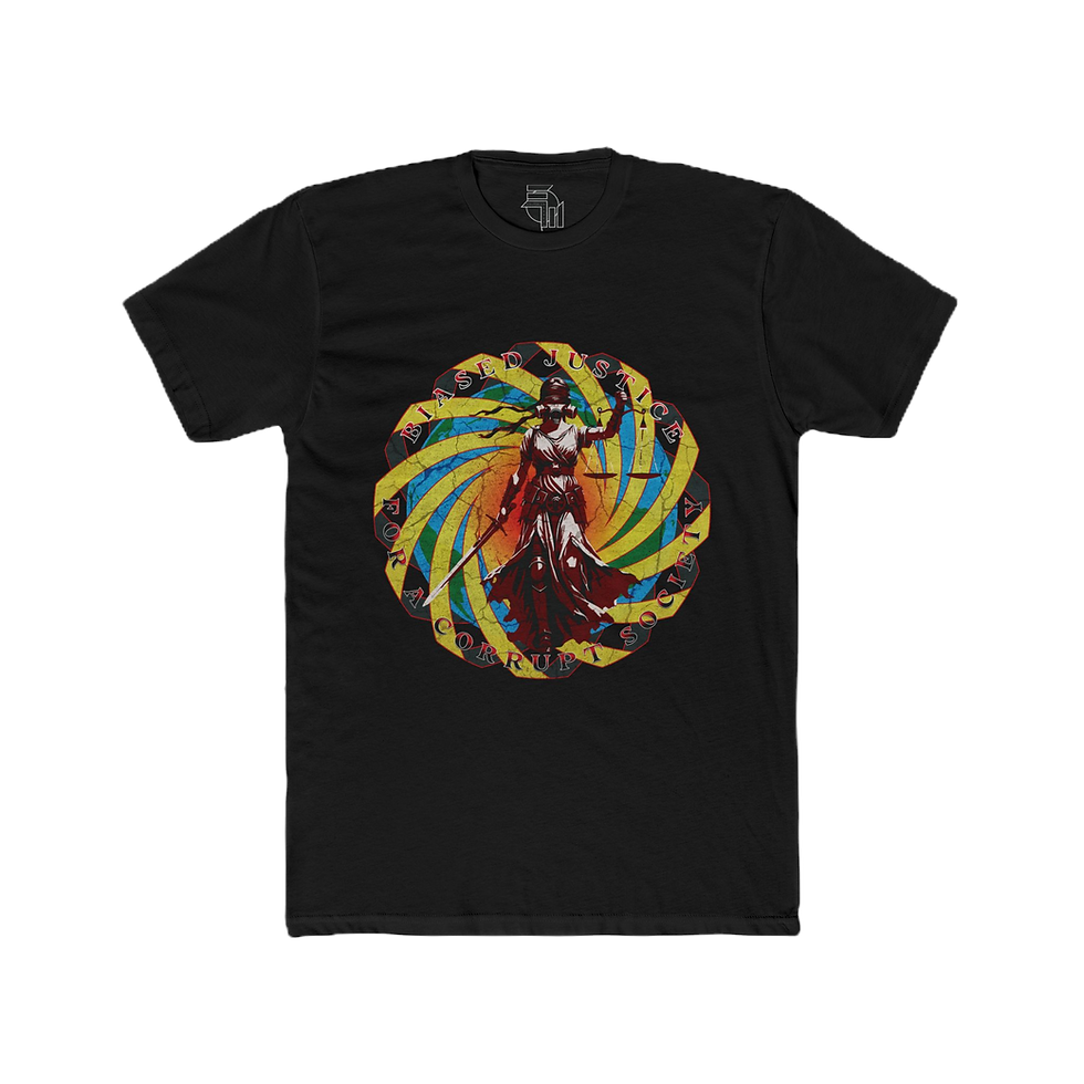 Thumbnail: A bold retro protest graphic tee exposing biased justice and systemic corruption