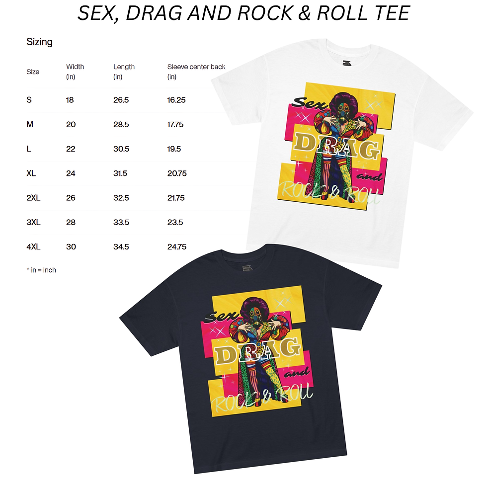 Thumbnail: Sex, Drag and Rock & Roll Unisex Tee
