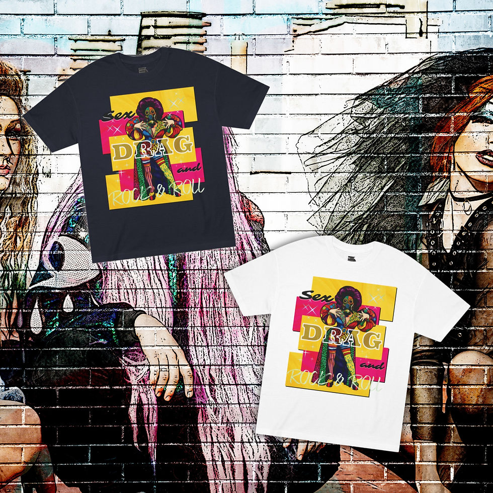 Thumbnail: Sex, Drag and Rock & Roll Unisex Tee