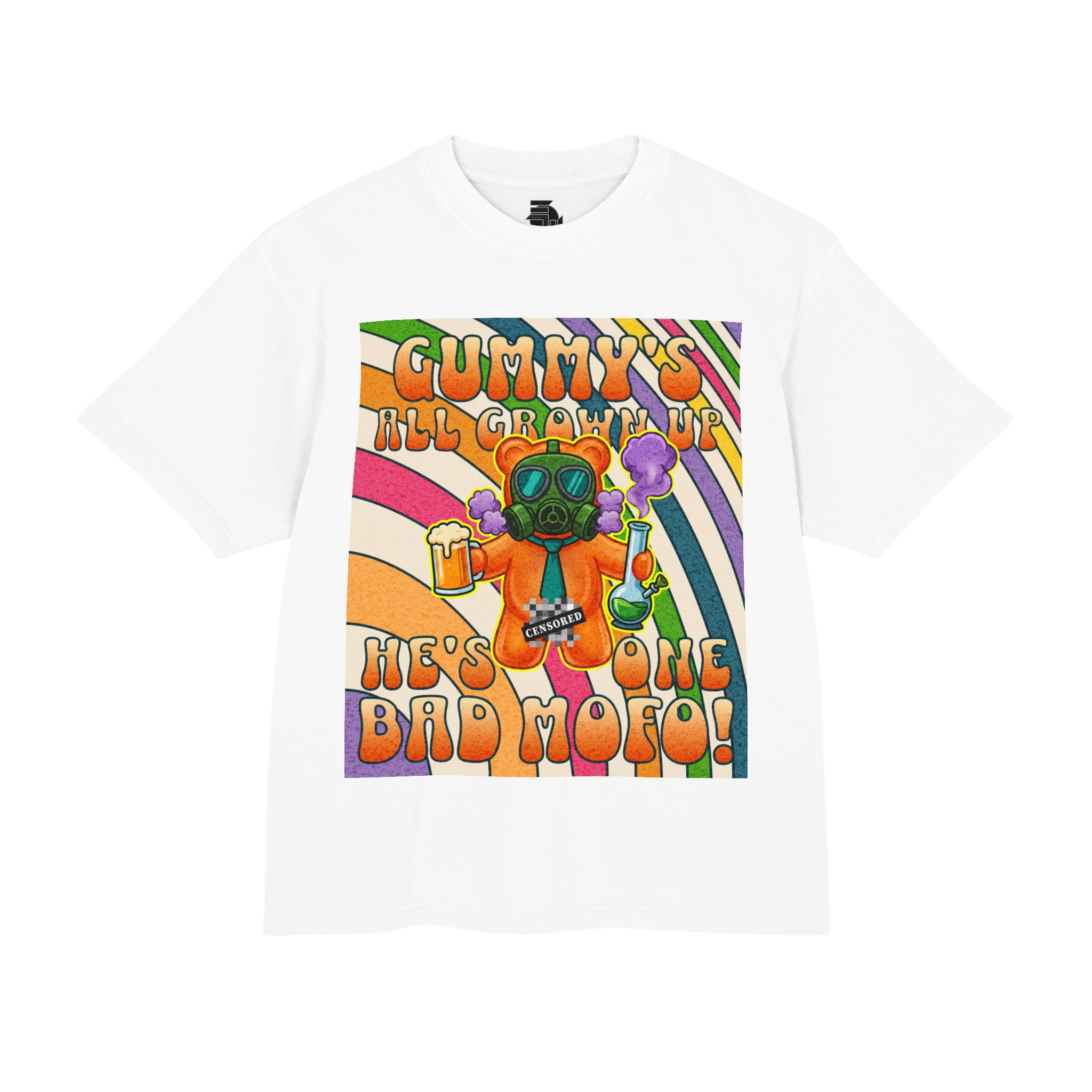 All Grown Up Boxy Graphic Tee | Edgy Psychedelic Streetwear