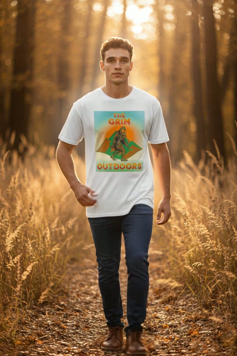 Thumbnail: The Grim Outdoors Tee — Sasquatch Forest Graphic T-Shirt