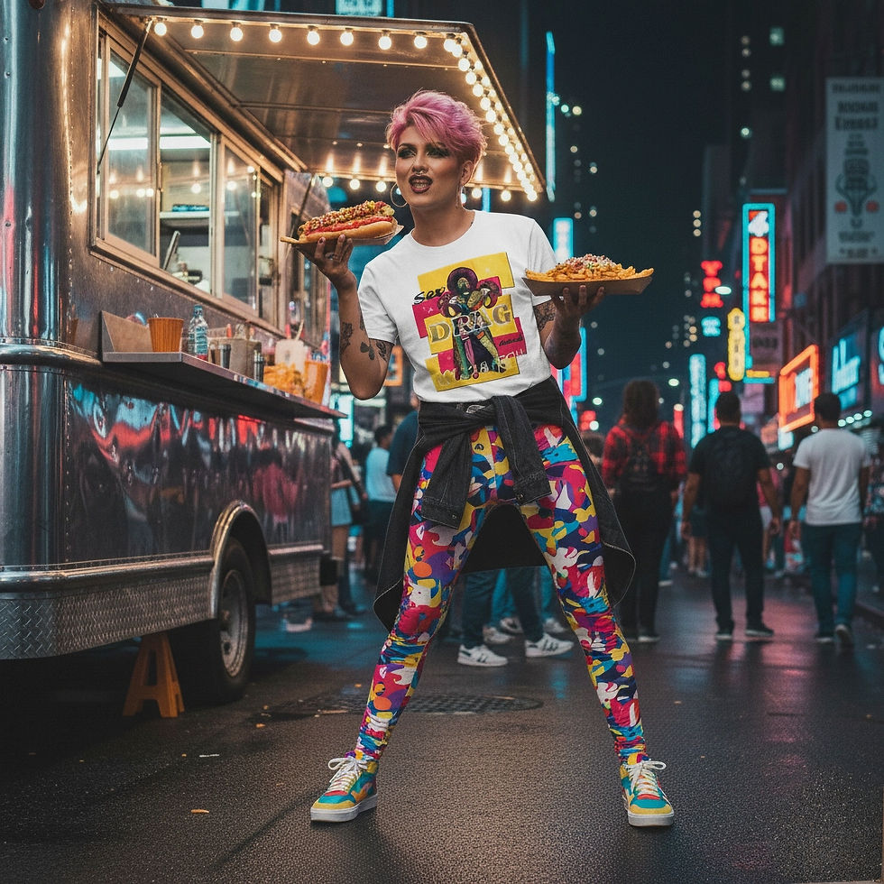 Thumbnail: Sex, Drag and Rock & Roll Unisex Tee