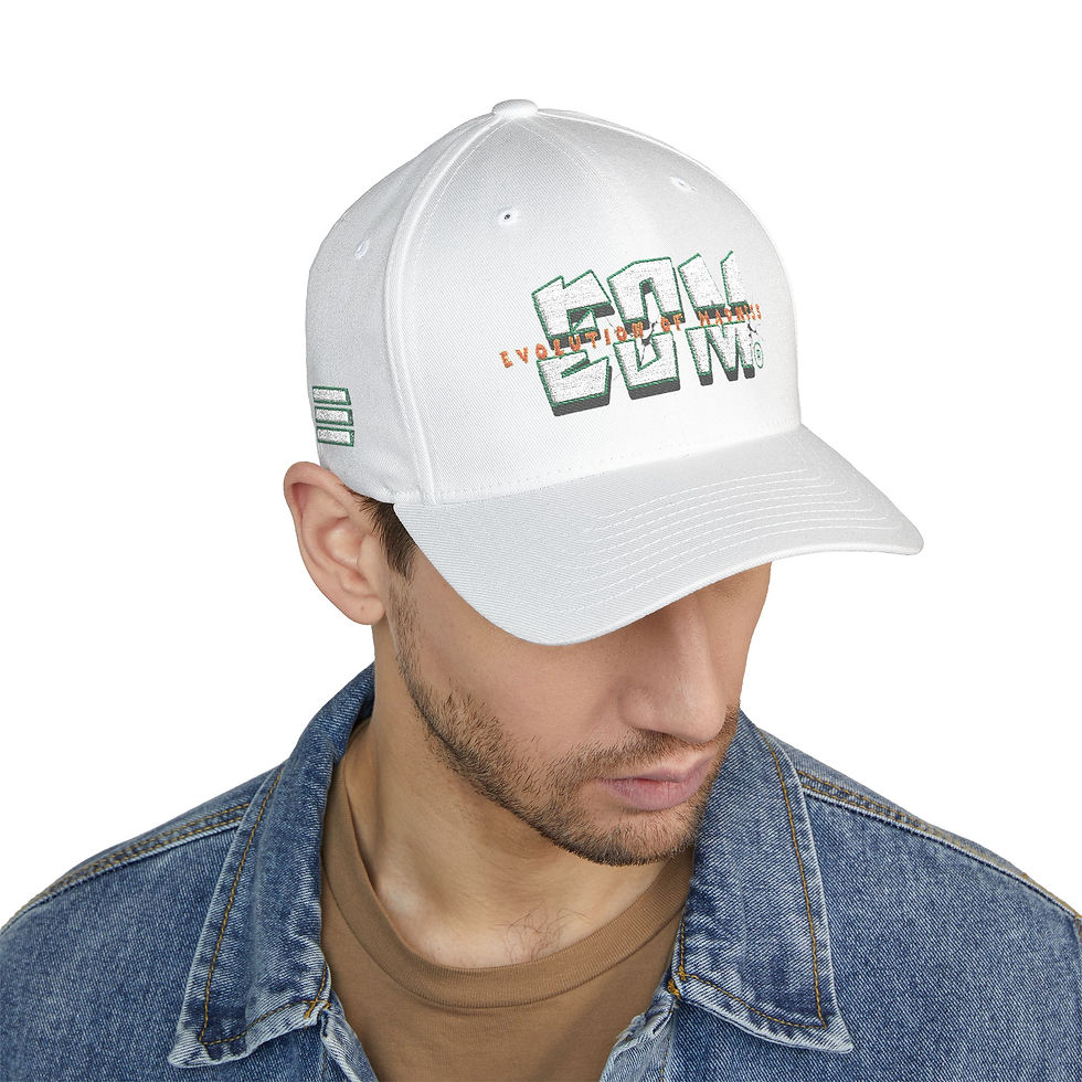 Thumbnail: Evolution of Madness Embroidered Streetwear Hat–Structured Stretch Fit Urban Cap