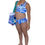 Thumbnail: Girls One Shoulder 2-Piece Swimsuit