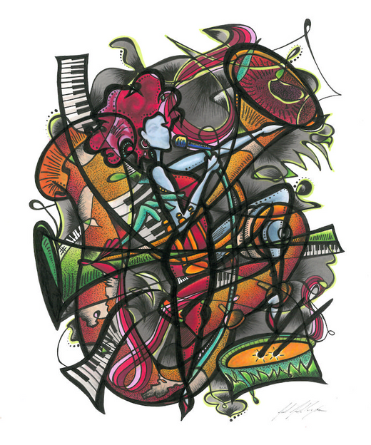 MusicInspired Abstracts Sarah Skiold Hanlin