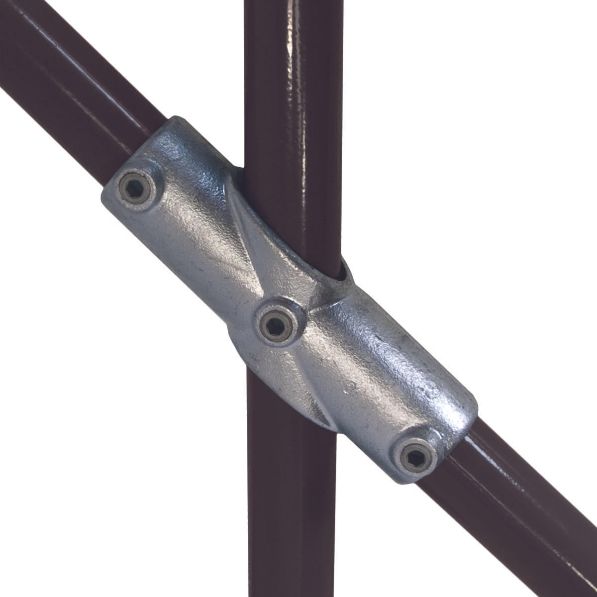 Fastclamp C28 Adjustable 2-Socket Cross – Galvanised Fitting