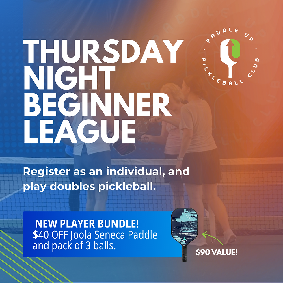 Thursday Beginner Individual Player League! - 6pm Starting 3/12