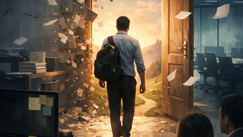 企業員工離開傳統職場,象徵非典型工作者崛起與組織信任危機