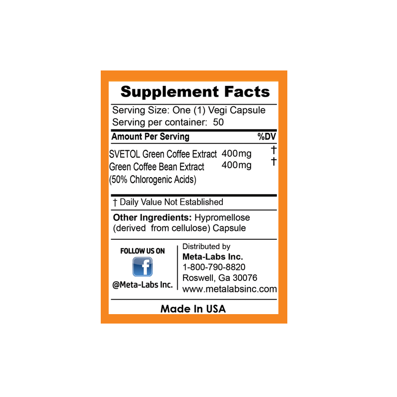 Thumbnail: PURE GREEN COFFEE BEAN EXTRACT 50 Vegi Capsules